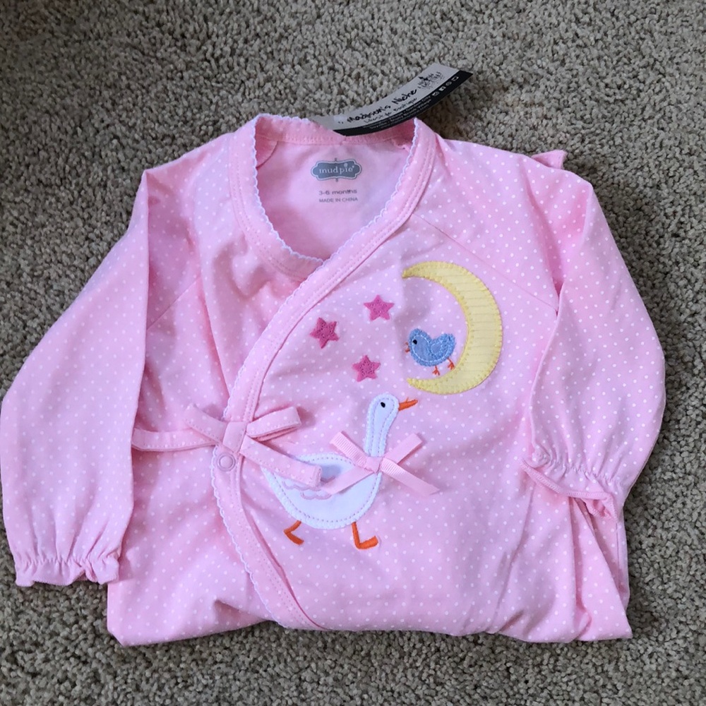 Baby Girl MudPie Goose Sleeper 3-6 mo